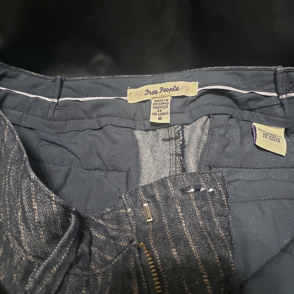 Free People Sz 6 Pinstripe Trousers- Alter… - Picture 2 of 15